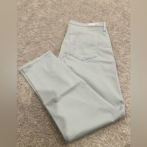 AG Adriano Goldschmied Women's Light Gray Straight Leg Jeans